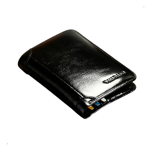 Manbang Cartera De Estilo Clásico Billetera De Cuero Genuino