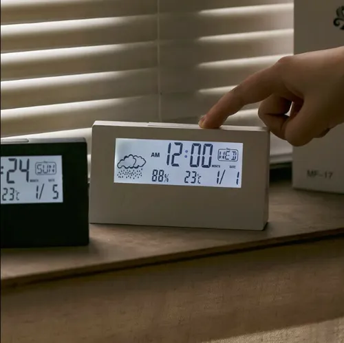 Reloj Digital Despertador Hora Display Transparente