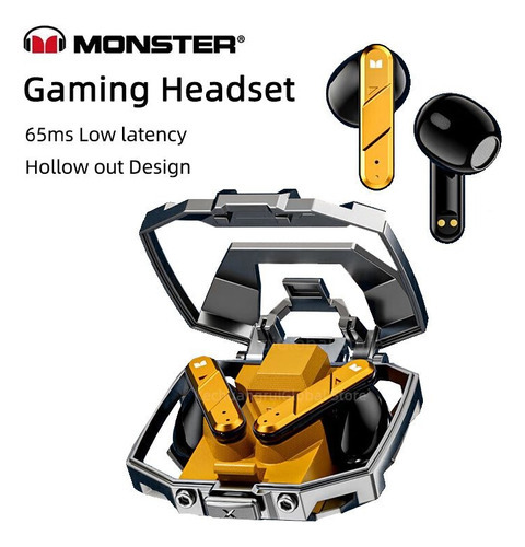 Audífonos Bluetooth Monster Airmars Xkt09 Color Amarillo