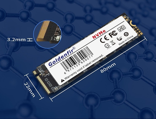 Ssd Nvme 512gb Goldenfir M2 Cor Preto