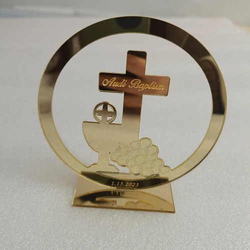 Docena Recuerdos En Acrílico Para Comunión, Bautizo