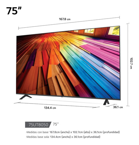 Tv LG 75 Led 4k Uhd Thinq Ai Webos 24 75ut8050psb 2024