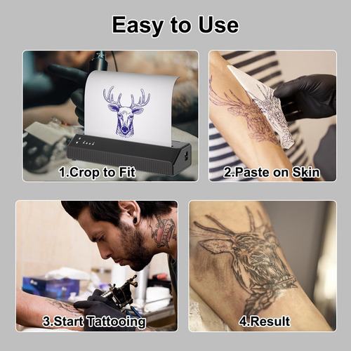 Impressora De Estêncil De Tatuagem Sem Fio Bluetooth
