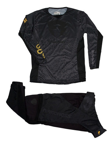 Conjunto Motocross/enduro Rpm Mamba Negro. En Gravedadx
