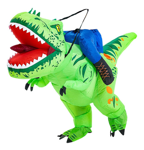 Disfraz Inflable De Dinosaurio Para Montar A Caballo,