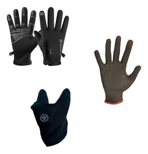 Guantes Con Cierre + Guantes Primera Piel + Cuello Bitemarke