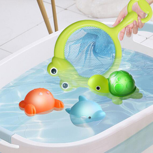 Y Bath Toys Baby King Floating Soft Rubber Animals Water Tub