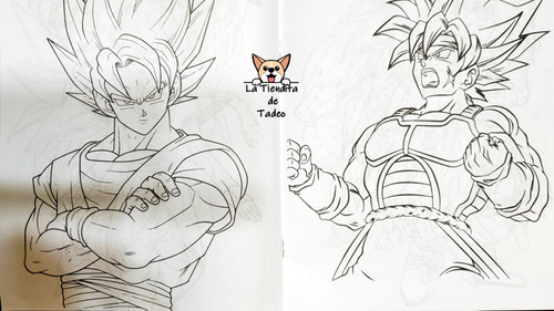 15 Libros Para Colorear Dragon Ball, 16 Paginas Tamaño Carta