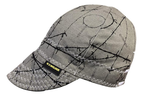 Gorra Para Soldador U.s. Welder Reversible Talle 6 7/8 Gris