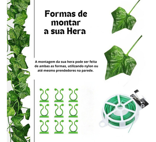 50 Metros Trepadeira Artificial Verde Hera Pacote Ramas Real 24 Fios Correntes De Flor Realista Hibo