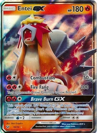 Entei Gx 10/73 Ultra Raro Pokemon Tcg