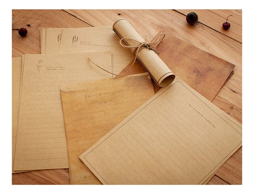 Papel De Escribir Vintage Kraft F312, Estilo Europeo