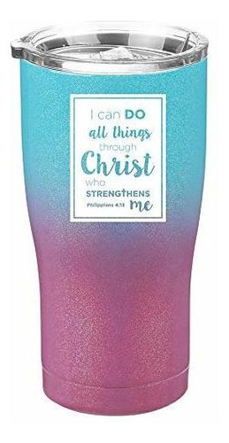 Vaso Inspirador - Nui Living Philippians 4:13 - Taza De Acer