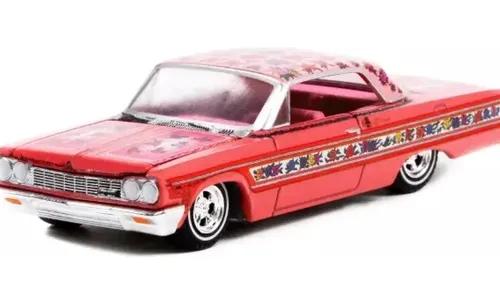 Chevrolet Impala 1964 Rosa Lowrider 1:64 Metal Greenlight | Cuotas