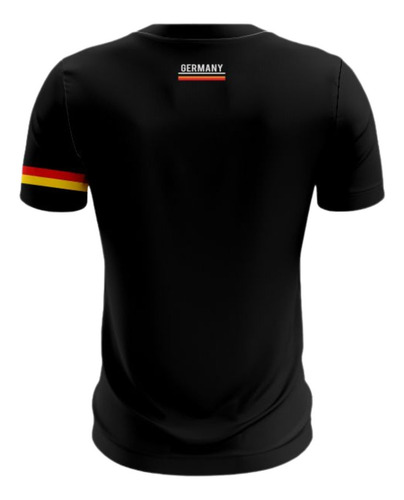 Camisa Dry Fit Alemanha Masculina Plus Size Futebol Prot. Uv