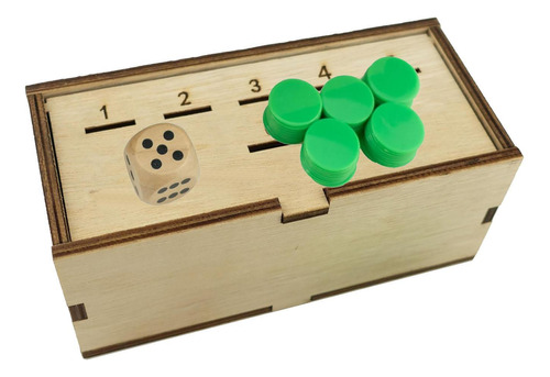 Juego De Caída De Monedas Con Caja De Madera, Juegos De