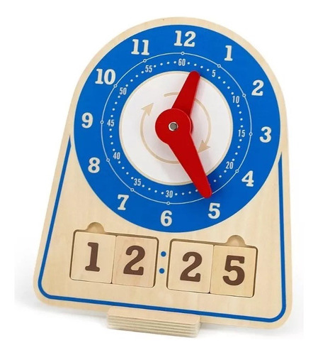 Reloj De Aprendizaje En Madera Didáctico Montessori