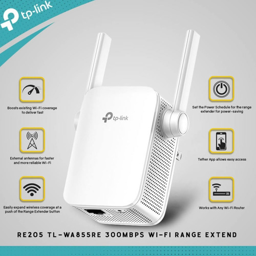 Repetidor Wifi Wireless N Extensor Tp-link Tl-wa855re 300mbp