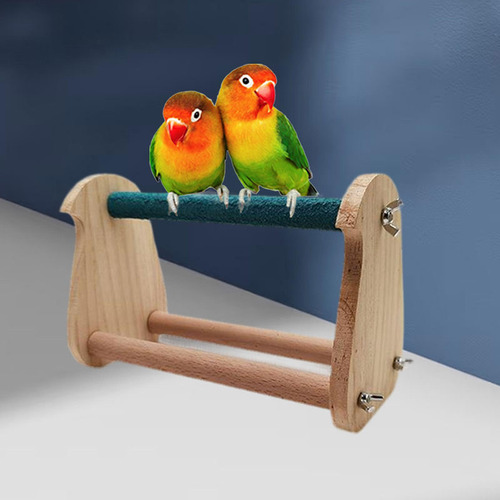 Rack De Loros De Madera Postes De Pájaros Madera Y Verde