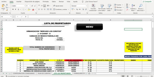 Control Administración De Condominios Excel Recibos Ingresos