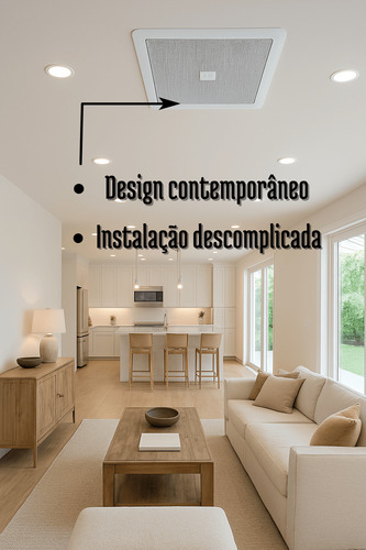 Kit Som Ambiente Slim 1800 Bluetooth Frahm + 6 Arandela Jbl