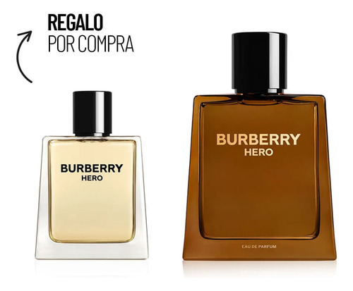 Kit Perfume Hombre Burberry Hero Edp 100 Ml + Hero Edt 5ml