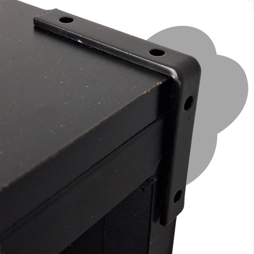 Cantoneira L Para Moveis 2,5 Pol 30x30x12mm Preta C/ 10 Pçs