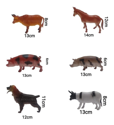 Imagem 3 de 5 de Kit Brinquedo 20 Animais Dinossauros, Fazenda, Safari