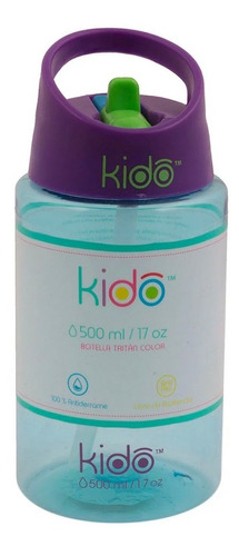 Botella De Agua Antiderrame Niño 500 Ml Kido