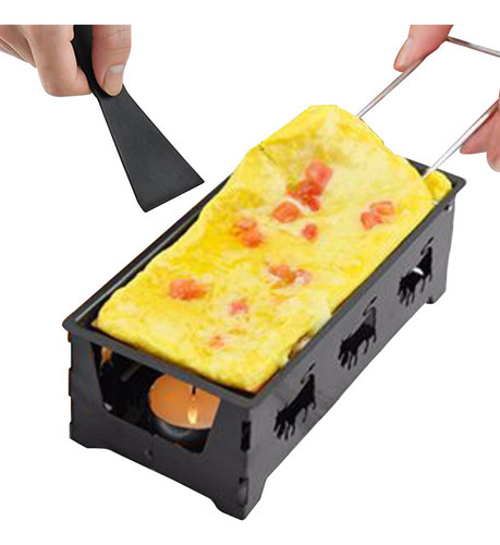 Juego De Parrilla Antiadherente Raclette Con Espátula For Q