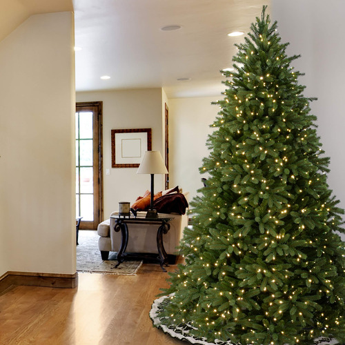 Árbol De Navidad Artificial Preiluminado 198 Cm Abeto Fraser