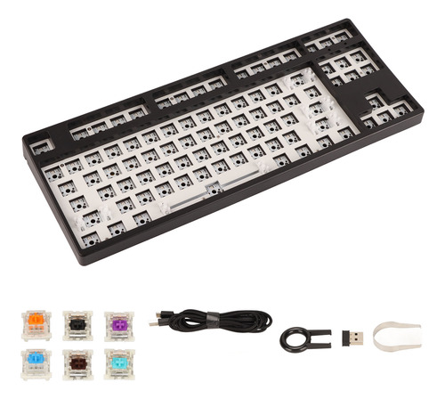 Teclado Mecánico Modular Rgb De 87 Teclas, Kit De Bricolaje,