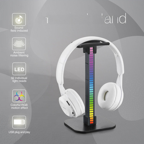 Soporte De Auriculares Luminoso Inferior T11c Con Carga De A