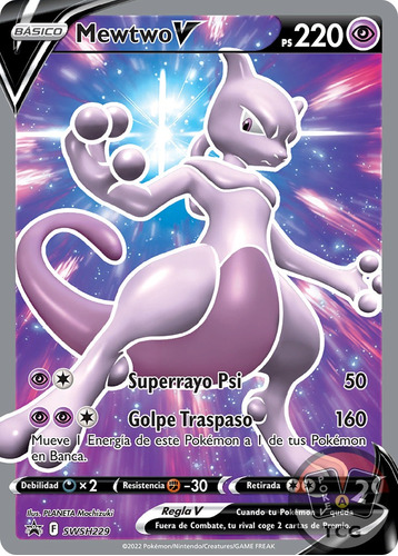 Mewtwo V Pokémon Tcg Go Carta Original Eng