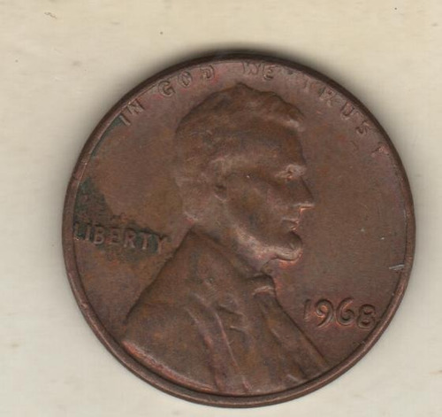 Estados Unidos Moneda De 1 Centavo Año 1968 - Km 201