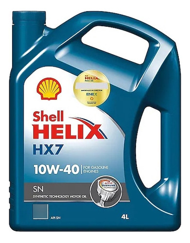 Shell Helix Hx7 Aceite Sintético 10w-40 4 Litros 