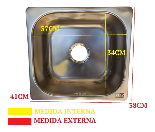 Imagen 2 de 9 de Pileta Vindex Simple Sobreponer + Válvula Canastilla Y Sifon