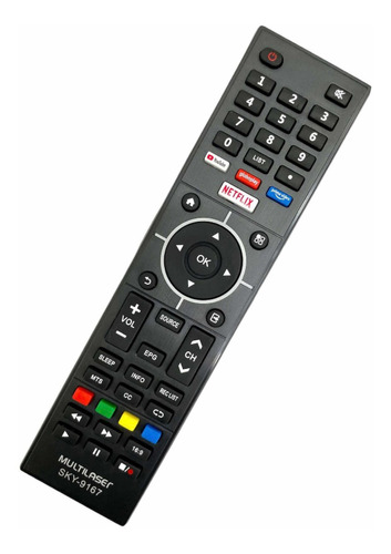 Controle Remoto Para Tv Multilaser Smart Netflix Youtube