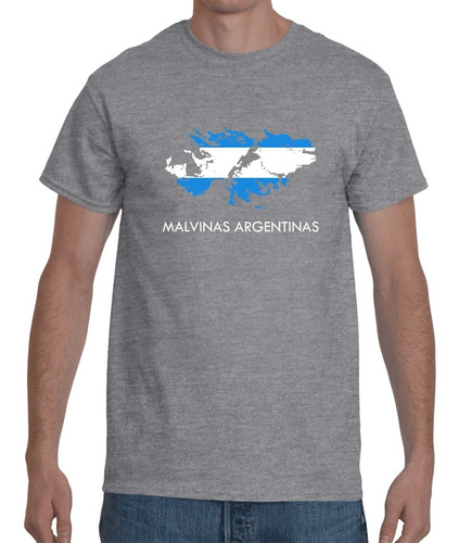 Remera Islas Malvinas Argentinas Homenaje Algodon Azul 