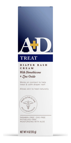 Pomada A+d Treat Óxido De Zinco 10% Dimeticona 1% - 113g