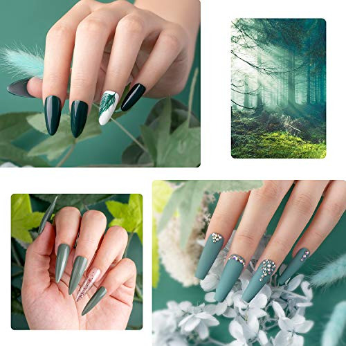 Set De Esmaltes Uñas De Gel 6 Tonos Verdes Azules Beetle