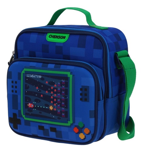 Lonchera Azul Escolar Con Diseño Gamer Chenson Original Gala Azul