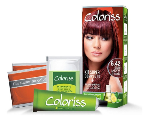 Tinte Permanente Coloriss - g Tono Rubio Oscuro Cobrizo Irisado 6.42