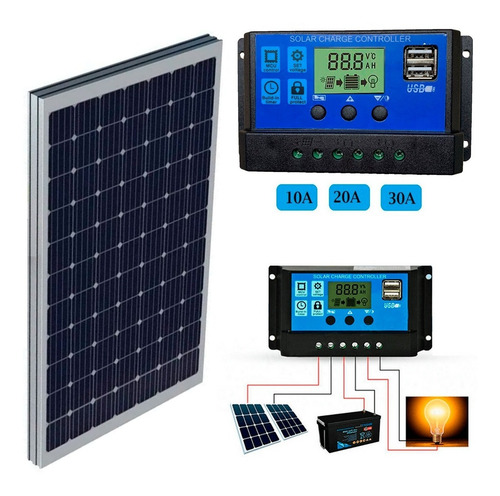 Imagem 7 de 8 de Kit Painel Placa Solar Fotovoltaica 10w + Controlador