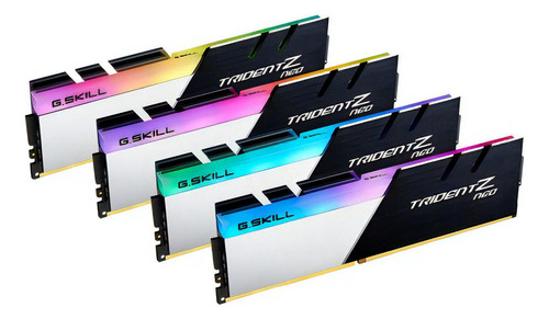 Memoria RAM Trident Z Neo gamer color negro/plateado 128GB 4 G.Skill F4-3600C18Q-128GTZN