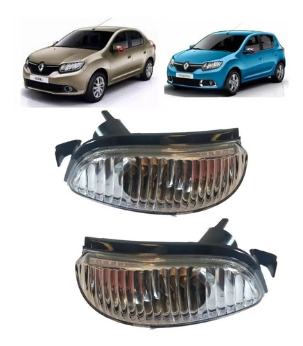 Par De Faros Luz Giro Espejo Renault Logan 2 Sandero 2 