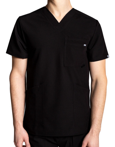 Polera Hombre Scorpi D.fence -negro- Uniformes Clínicos