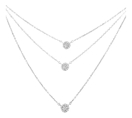 Haus Of Brilliance Collar De Plata De Ley 925 Con Medallón