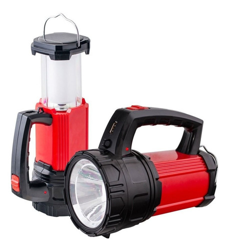 Farol +  Linterna Recargable 220v Y Solar