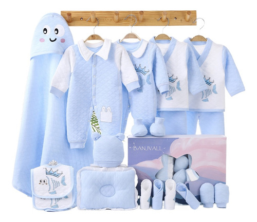 Traje De Caja De Regalo De Ropa Neonatal De Algodón Puro 20p